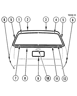 BODY MOLDINGS-SHEET METAL-REAR COMPARTMENT HARDWARE-ROOF HARDWARE Chevrolet Monte Carlo 1982-1982 G80 MOLDINGS/BODY-REAR