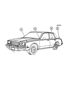 МОЛДИНГИ КУЗОВА-ЛИСТОВОЙ МЕТАЛ-ФУРНИТУРА ЗАДНЕГО ОТСЕКА-ФУРНИТУРА КРЫШИ Buick Skylark 1982-1982 X69 STRIPES/BODY (D90)