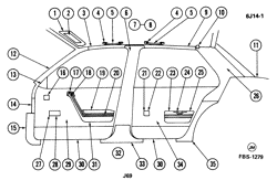 INTERIOR TRIM-FRONT SEAT TRIM-SEAT BELTS Cadillac Cimarron 1982-1988 J TRIM/INTERIOR
