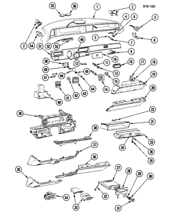 DOORS-REGULATORS-WINDSHIELD-WIPER-WASHER Buick Electra 1976-1976 B,C,E INSTRUMENT PANEL-PART II