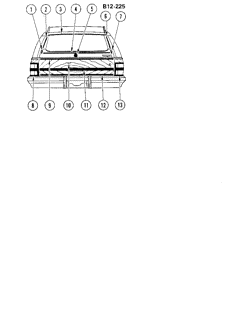 BODY MOLDINGS-SHEET METAL Buick Estate Wagon 1977-1977 BR35 REAR MOLDINGS