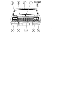 BODY MOLDINGS-SHEET METAL Buick Estate Wagon 1977-1977 BN,BP,BR FRONT MOLDINGS