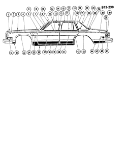 BODY MOLDINGS-SHEET METAL Buick Estate Wagon 1977-1977 BN,BP69 SIDE MOLDINGS
