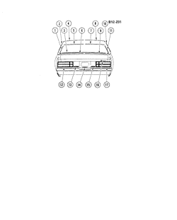 BODY MOLDINGS-SHEET METAL Buick Estate Wagon 1977-1977 BN,BP37-69 REAR MOLDINGS