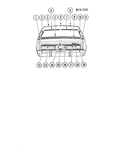 BODY MOLDINGS-SHEET METAL Buick Electra 1977-1977 CV,CX37 REAR MOLDINGS
