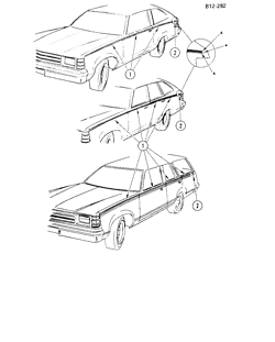 BODY MOLDINGS-SHEET METAL Buick Regal 1979-1979 AE,AH STRIPES (D85)