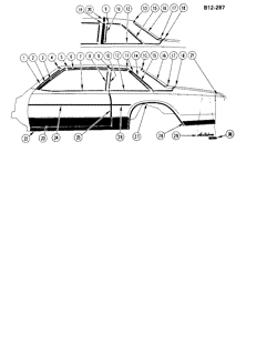 BODY MOLDINGS-SHEET METAL Buick Estate Wagon 1979-1979 BN,BP37 SIDE MOLDINGS