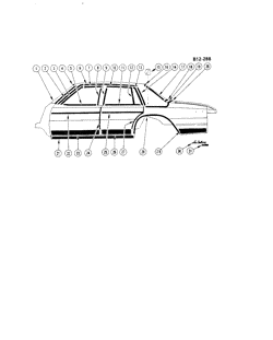 BODY MOLDINGS-SHEET METAL Buick Estate Wagon 1979-1979 BN,BP69 SIDE MOLDINGS