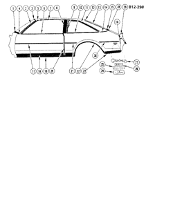 BODY MOLDINGS-SHEET METAL Buick Regal 1979-1979 AE,AH87 SIDE MOLDINGS