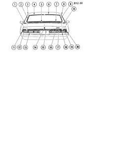 МОЛДИНГИ КУЗОВА-ЛИСТОВОЙ МЕТАЛ Buick Regal 1976-1976 AD,AH,AJ29 REAR MOLDINGS