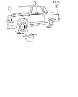 МОЛДИНГИ КУЗОВА-ЛИСТОВОЙ МЕТАЛ Buick Electra 1979-1979 C37 STRIPES (D85)