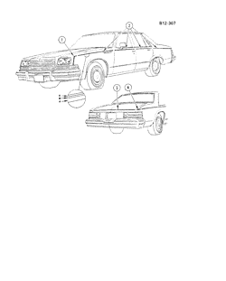BODY MOLDINGS-SHEET METAL Buick Estate Wagon 1979-1979 B69 STRIPES (D85)