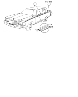 МОЛДИНГИ КУЗОВА-ЛИСТОВОЙ МЕТАЛ Buick Century 1979-1979 A47 STRIPES (D90)