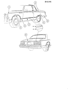 BODY MOLDINGS-SHEET METAL Buick Estate Wagon 1979-1979 B37 STRIPES (D90)