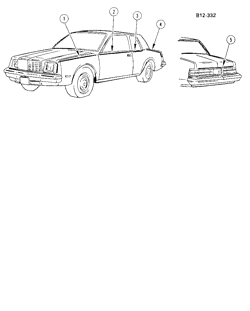 BODY MOLDINGS-SHEET METAL Buick Skylark 1980-1980 X37 STRIPES (D85)