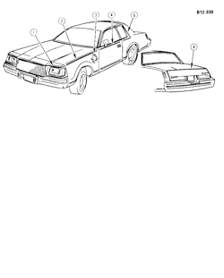 BODY MOLDINGS-SHEET METAL Buick Regal 1979-1979 A47 STRIPES (DX5-ORANGE & YELLOW)