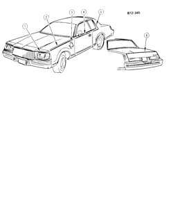 МОЛДИНГИ КУЗОВА-ЛИСТОВОЙ МЕТАЛ Buick Regal 1980-1980 A47 STRIPES (DX5-ORANGE & YELLOW)