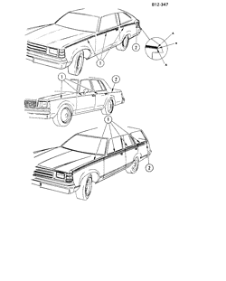BODY MOLDINGS-SHEET METAL Buick Regal 1980-1980 AE,AH STRIPES (D85)