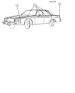 МОЛДИНГИ КУЗОВА-ЛИСТОВОЙ МЕТАЛ Buick Electra 1980-1980 C69 STRIPES (D85)