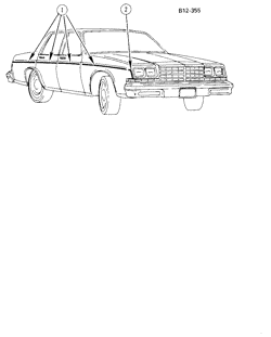 BODY MOLDINGS-SHEET METAL Buick Estate Wagon 1980-1980 B69 STRIPES (D90)