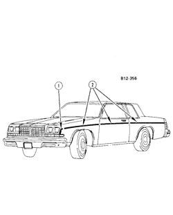BODY MOLDINGS-SHEET METAL Buick Estate Wagon 1980-1980 B37 STRIPES (D90)