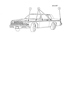 BODY MOLDINGS-SHEET METAL Buick Estate Wagon 1980-1980 B37 STRIPES (D85)