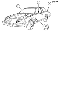 BODY MOLDINGS-SHEET METAL Buick Riviera 1980-1980 E STRIPES (D85)