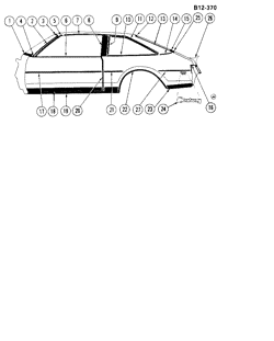 BODY MOLDINGS-SHEET METAL Buick Regal 1980-1980 AH87 SIDE MOLDINGS