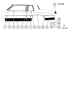 BODY MOLDINGS-SHEET METAL Buick Estate Wagon 1980-1980 BN,BP37 SIDE MOLDINGS (BELOW BELT)