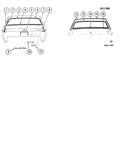 BODY MOLDINGS-SHEET METAL Buick Estate Wagon 1980-1980 BN,BP37 REAR MOLDINGS