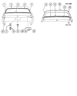 BODY MOLDINGS-SHEET METAL Buick Electra 1980-1980 CX37 REAR MOLDINGS