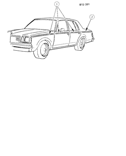 МОЛДИНГИ КУЗОВА-ЛИСТОВОЙ МЕТАЛ Buick Century 1980-1980 A69 STRIPES (D90)