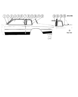 BODY MOLDINGS-SHEET METAL Buick Estate Wagon 1981-1981 BN,BP37 SIDE MOLDINGS (ABOVE BELT)