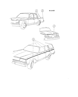 МОЛДИНГИ КУЗОВА-ЛИСТОВОЙ МЕТАЛ Buick Regal 1981-1981 AE,AH STRIPES (D85)