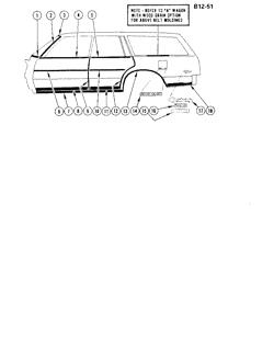 МОЛДИНГИ КУЗОВА-ЛИСТОВОЙ МЕТАЛ Buick Century 1978-1978 AE,AH35 SIDE MOLDINGS (EXC WOOD GRAIN)