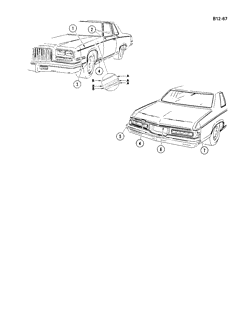 BODY MOLDINGS-SHEET METAL Buick Estate Wagon 1978-1978 BZ37 STRIPES (D92)