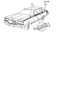 МОЛДИНГИ КУЗОВА-ЛИСТОВОЙ МЕТАЛ Buick Regal 1978-1978 A47 STRIPES (D84)