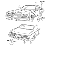 BODY MOLDINGS-SHEET METAL Buick Lesabre 1978-1978 BZ STRIPES (D85)