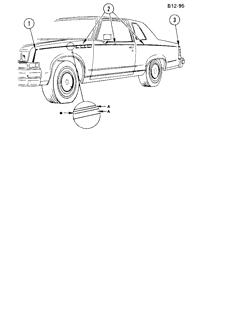 МОЛДИНГИ КУЗОВА-ЛИСТОВОЙ МЕТАЛ Buick Electra 1978-1978 C37 STRIPES (D85)