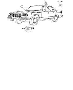 МОЛДИНГИ КУЗОВА-ЛИСТОВОЙ МЕТАЛ Buick Electra 1978-1978 C69 STRIPES (D85)