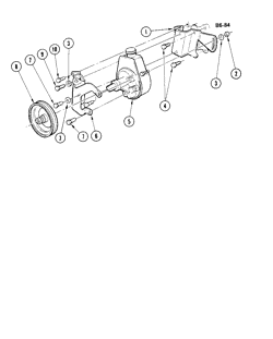FRONT SUSPENSION STEERING Buick Century 1978-1981 A,B,X 196/231A V6 W/A.C. & 231G/231-3 V6 P/S PUMP MTG
