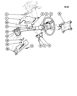 FRONT SUSPENSION STEERING Buick Electra 1976-1976 B,C,E AIR RESTRAINT SYSTEM STEERING COLUMN