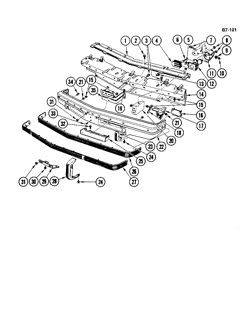 РАМЫ-ПРУЖИНЫ - АМОРТИЗАТОРЫ - БАМПЕРЫ Buick Electra 1976-1976 B,C FRONT BUMPER (EXC A.C.R.S.)