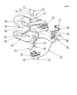КРЕПЛЕНИЕ КУЗОВА-КОНДИЦИОНЕР-ПРИБОРНЫЙ ЩИТОК Buick Lesabre 1978-1981 B,C MANUAL AIR CONDITIONING VACUUM CONTROL SYSTEM