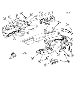 КРЕПЛЕНИЕ КУЗОВА-КОНДИЦИОНЕР-ПРИБОРНЫЙ ЩИТОК Buick Lesabre 1977-1981 B,C AUTOMATIC AIR CONDITIONING VACUUM CONTROL SYSTEM