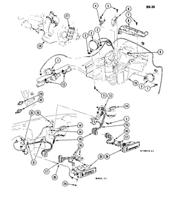 КРЕПЛЕНИЕ КУЗОВА-КОНДИЦИОНЕР-ПРИБОРНЫЙ ЩИТОК Buick Regal 1978-1981 A AIR CONDITIONING CONTROL SYSTEM