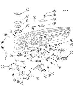 DOORS-REGULATORS-WINDSHIELD-WIPER-WASHER Chevrolet Impala 1977-1981 B INSTRUMENT PANEL-PART II