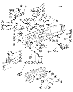 DOORS-REGULATORS-WINDSHIELD-WIPER-WASHER Chevrolet Malibu 1976-1976 A INSTRUMENT PANEL-PART II