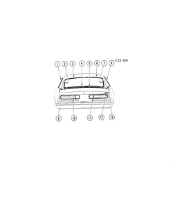 BODY MOLDINGS-SHEET METAL Chevrolet Monte Carlo 1977-1977 AD REAR MOLDINGS
