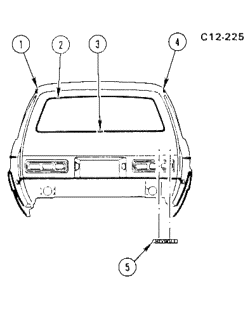 BODY MOLDINGS-SHEET METAL Chevrolet Impala 1978-1978 TB68 REAR MOLDINGS